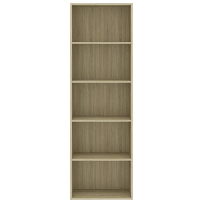 Bücherregal 5 Fächer Sonoma-Eiche 60x30x189 cm Holzwerkstoff