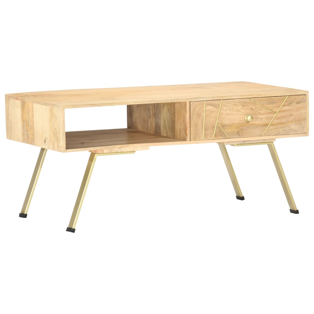 Couchtisch 95x50x42 cm Massivholz Mango