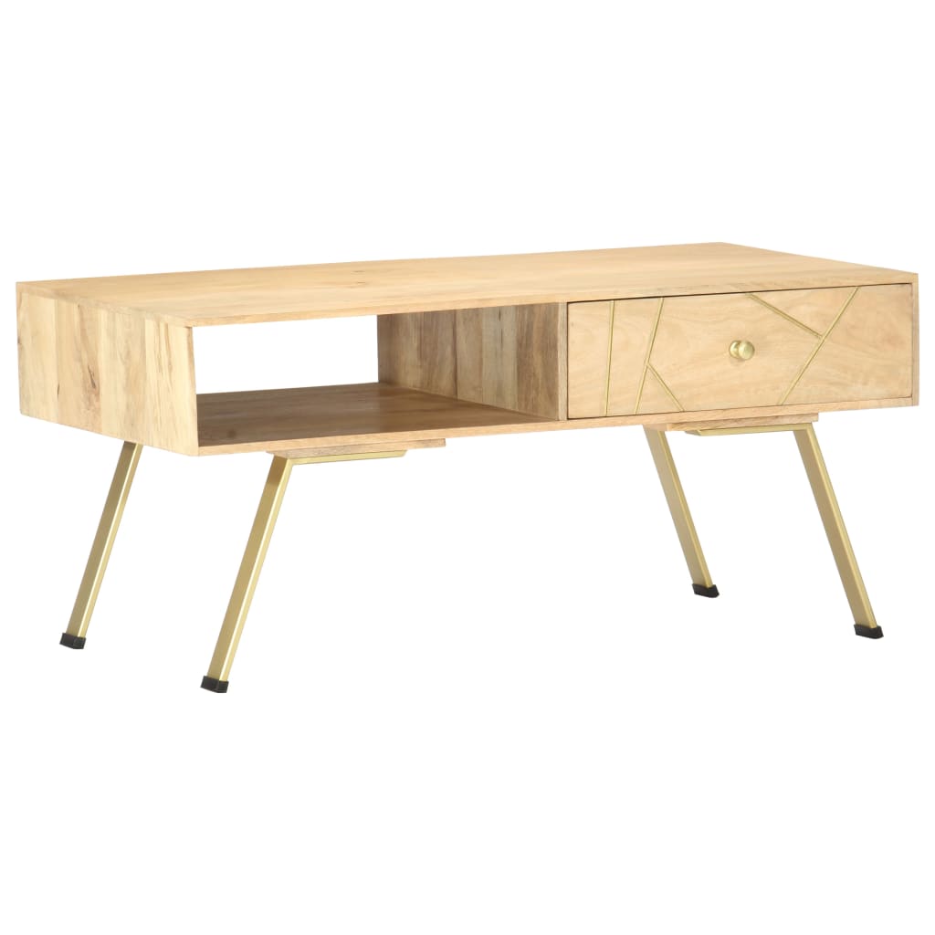 Couchtisch 95x50x42 cm Massivholz Mango