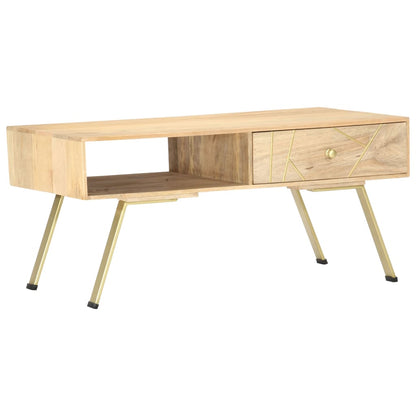 Couchtisch 95x50x42 cm Massivholz Mango