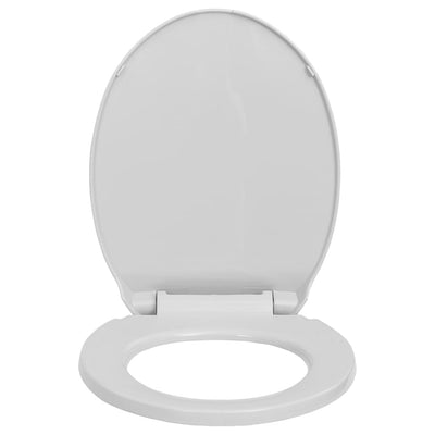 Toilettensitz mit Absenkautomatik Hellgrau Oval