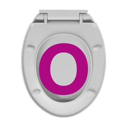 Toilettensitz mit Absenkautomatik Hellgrau Oval