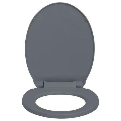 Toilettensitz mit Absenkautomatik Grau Oval