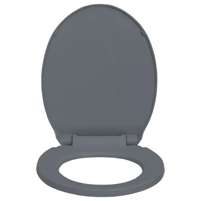 Toilettensitz mit Absenkautomatik Grau Oval