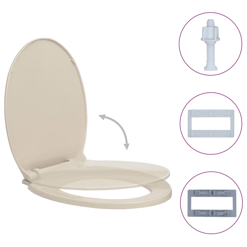 Toilettensitz mit Absenkautomatik Aprikose Oval