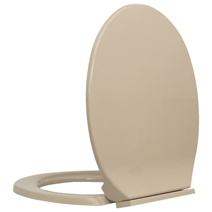 Toilettensitz mit Absenkautomatik Beige Oval