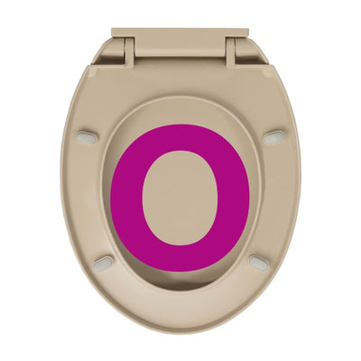 Toilettensitz mit Absenkautomatik Quick-Release Beige Oval