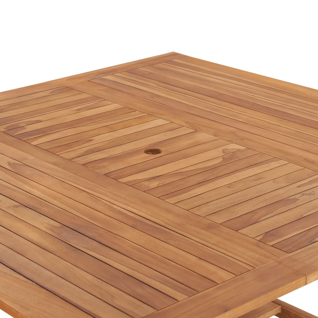 Gartentisch 150x150x76 cm Massivholz Teak