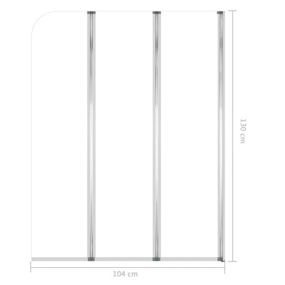 Duschabtrennungen 2 Stk. 104x130 cm Hartglas Transparent