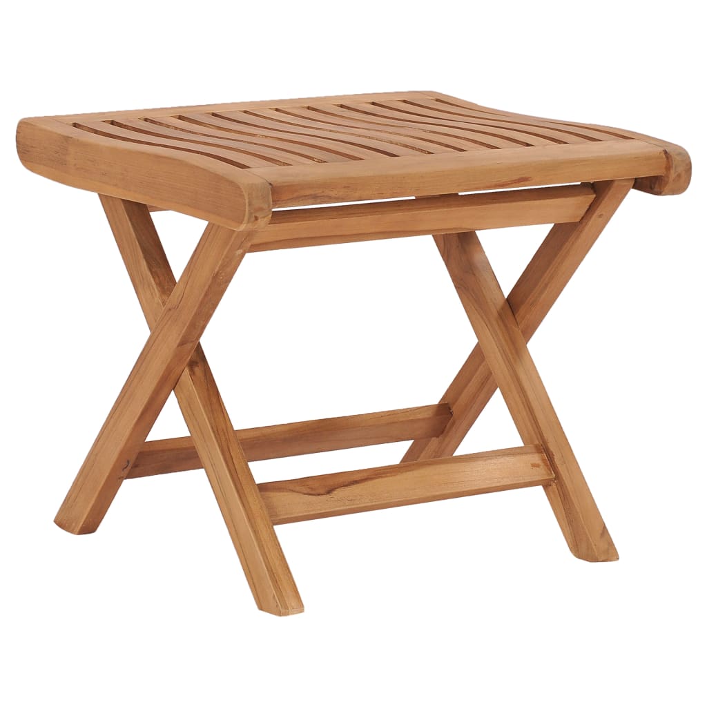 Klappbarer Fußhocker 46,5×49×41,5 cm Massivholz Teak