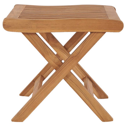 Klappbarer Fußhocker 46,5×49×41,5 cm Massivholz Teak