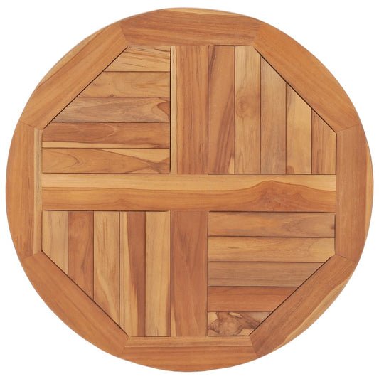 Tischplatte Massivholz Teak Rund 2,5 cm 60 cm