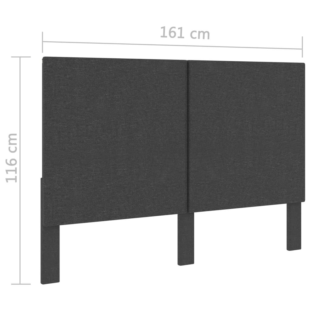 Kopfteil Dunkelgrau Stoff 160×200 cm