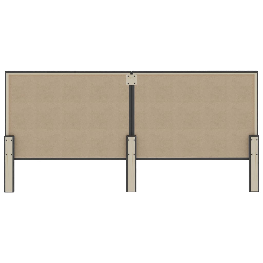 Kopfteil Dunkelgrau Stoff 200×200 cm