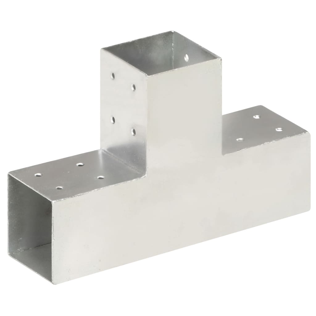 Pfostenverbinder T-Form Verzinktes Metall 81 x 81 mm