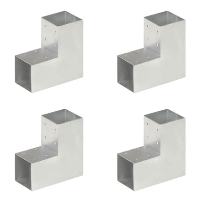 Pfostenverbinder 4 Stk. L-Form Verzinktes Metall 91 x 91 mm