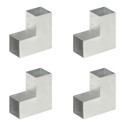 Pfostenverbinder 4 Stk. L-Form Verzinktes Metall 91 x 91 mm