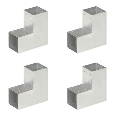 Pfostenverbinder 4 Stk. L-Form Verzinktes Metall 91 x 91 mm