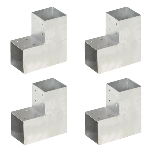 Pfostenverbinder 4 Stk. L-Form Verzinktes Metall 101 x 101 mm