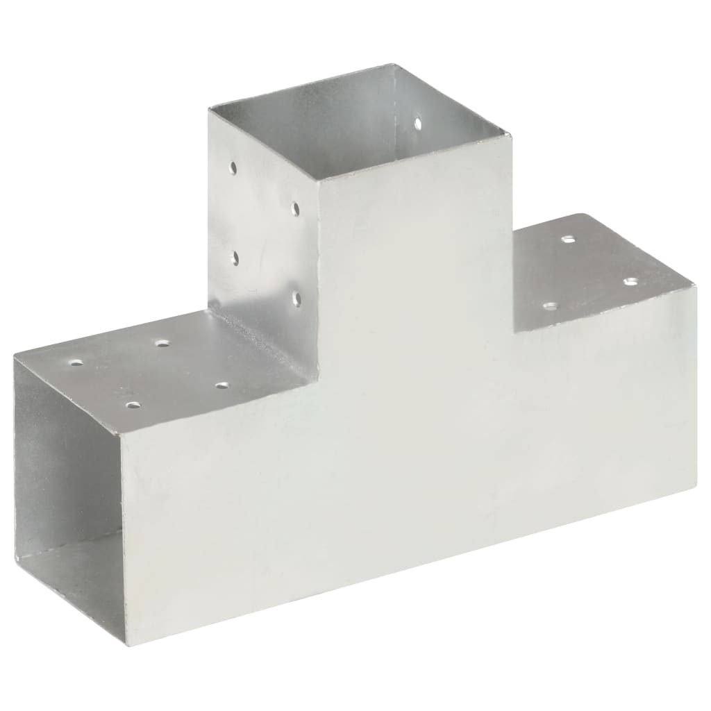 Pfostenverbinder 4 Stk. T-Form Verzinktes Metall 101 x 101 mm