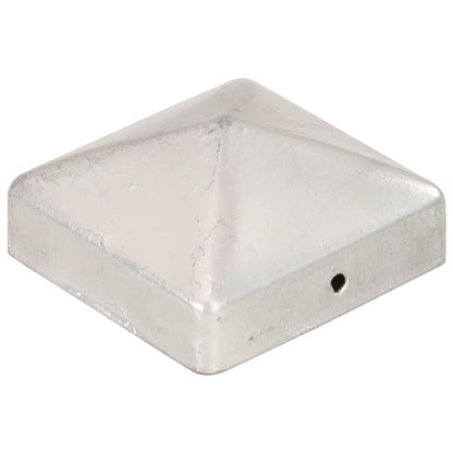 Pfostenkappen 6 Stk. Pyramide Verzinktes Metall 71 x 71 mm