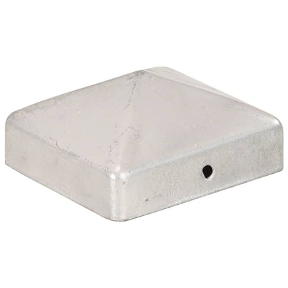 Pfostenkappen 6 Stk. Pyramide Verzinktes Metall 71 x 71 mm