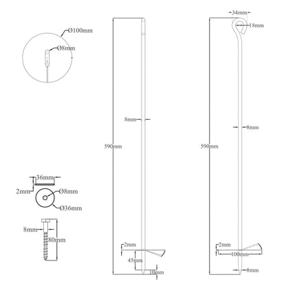 Erdanker 10 Stk. 10×60 cm Verzinktes Metall