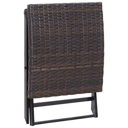 Klapphocker Poly Rattan Braun