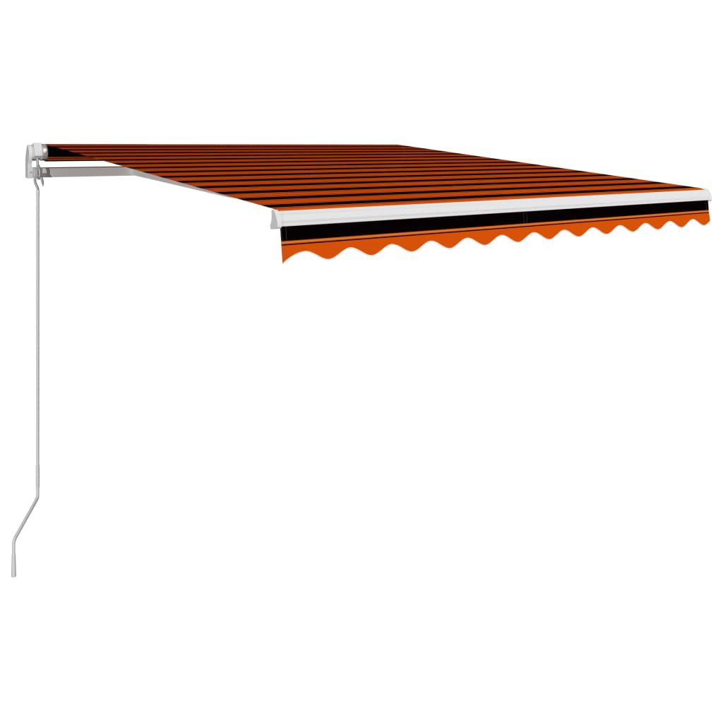 Einziehbare Markise Handbetrieben 300 x 250 cm Orange und Braun