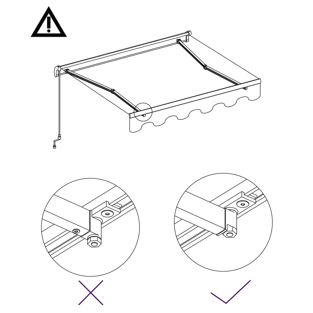 Einziehbare Markise Handbetrieben 400 x 300 cm Anthrazit