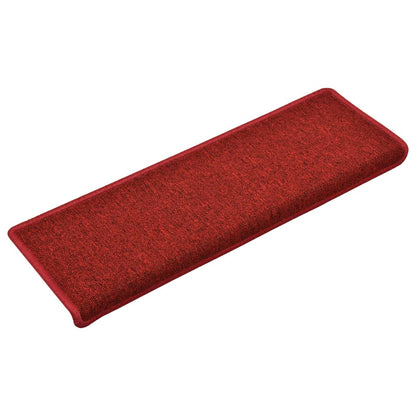 Teppich-Treppenstufen 15 Stk. 65x21x4 cm Rot