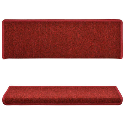 Teppich-Treppenstufen 15 Stk. 65x21x4 cm Rot