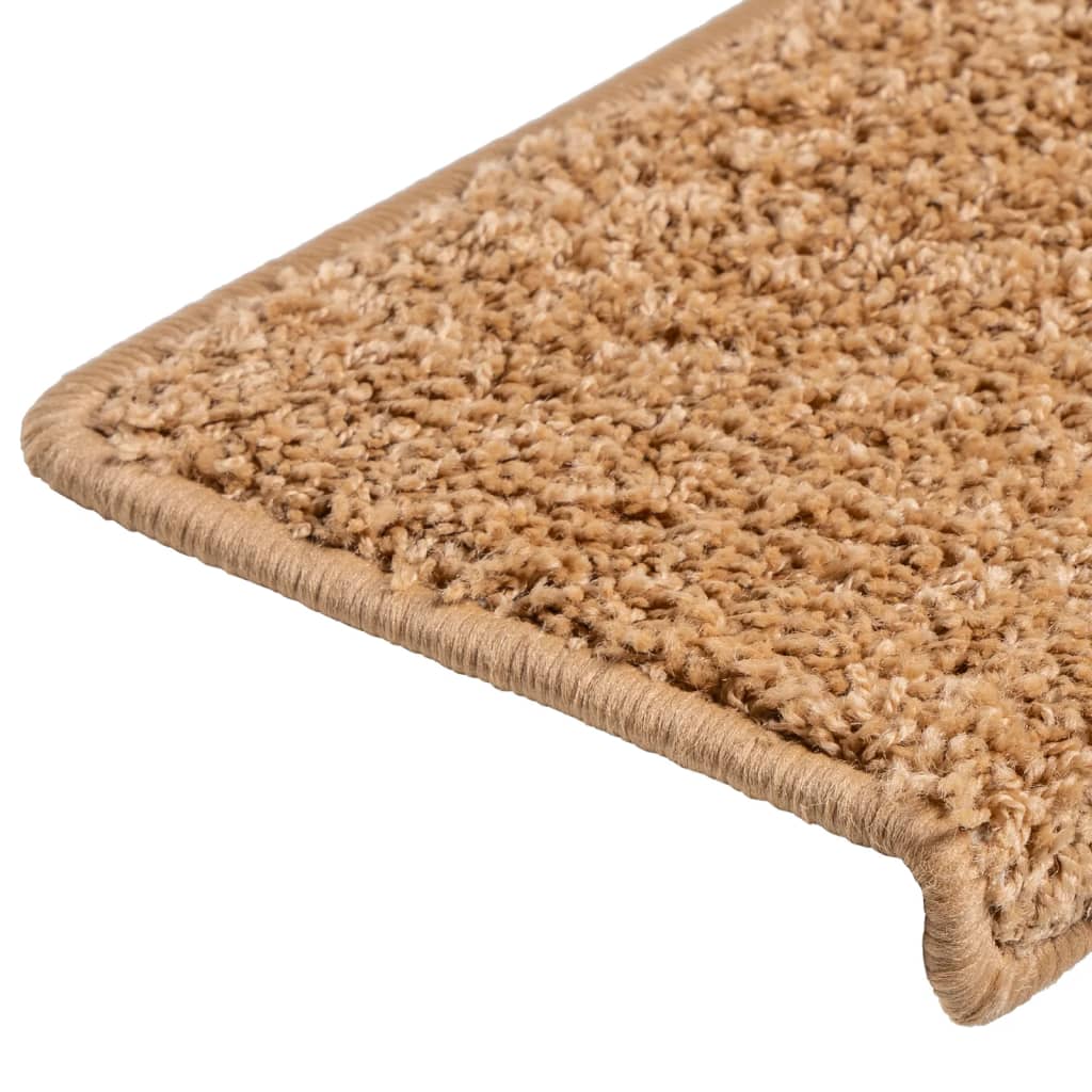 Teppich-Treppenstufen 15 Stk. 65x21x4 cm Beige