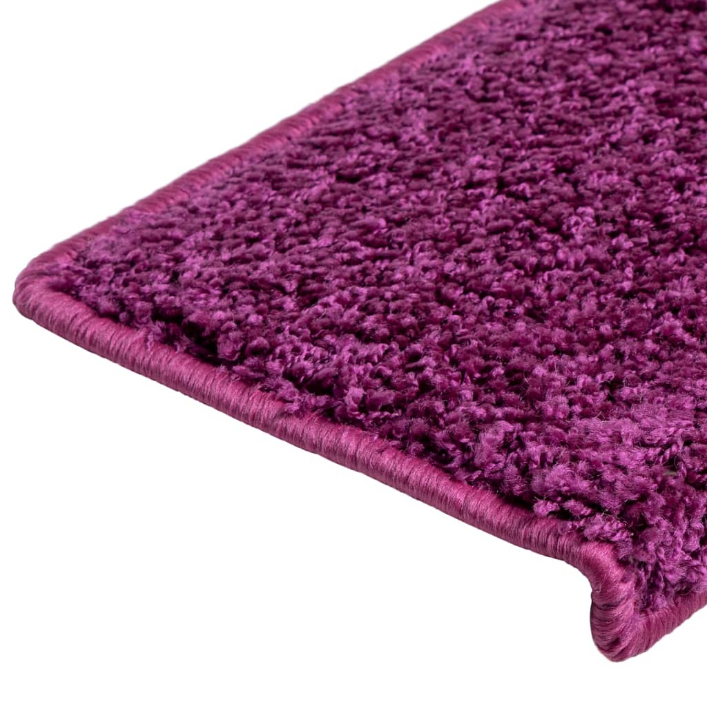 Teppich-Treppenstufen 15 Stk. 65x21x4 cm Violett