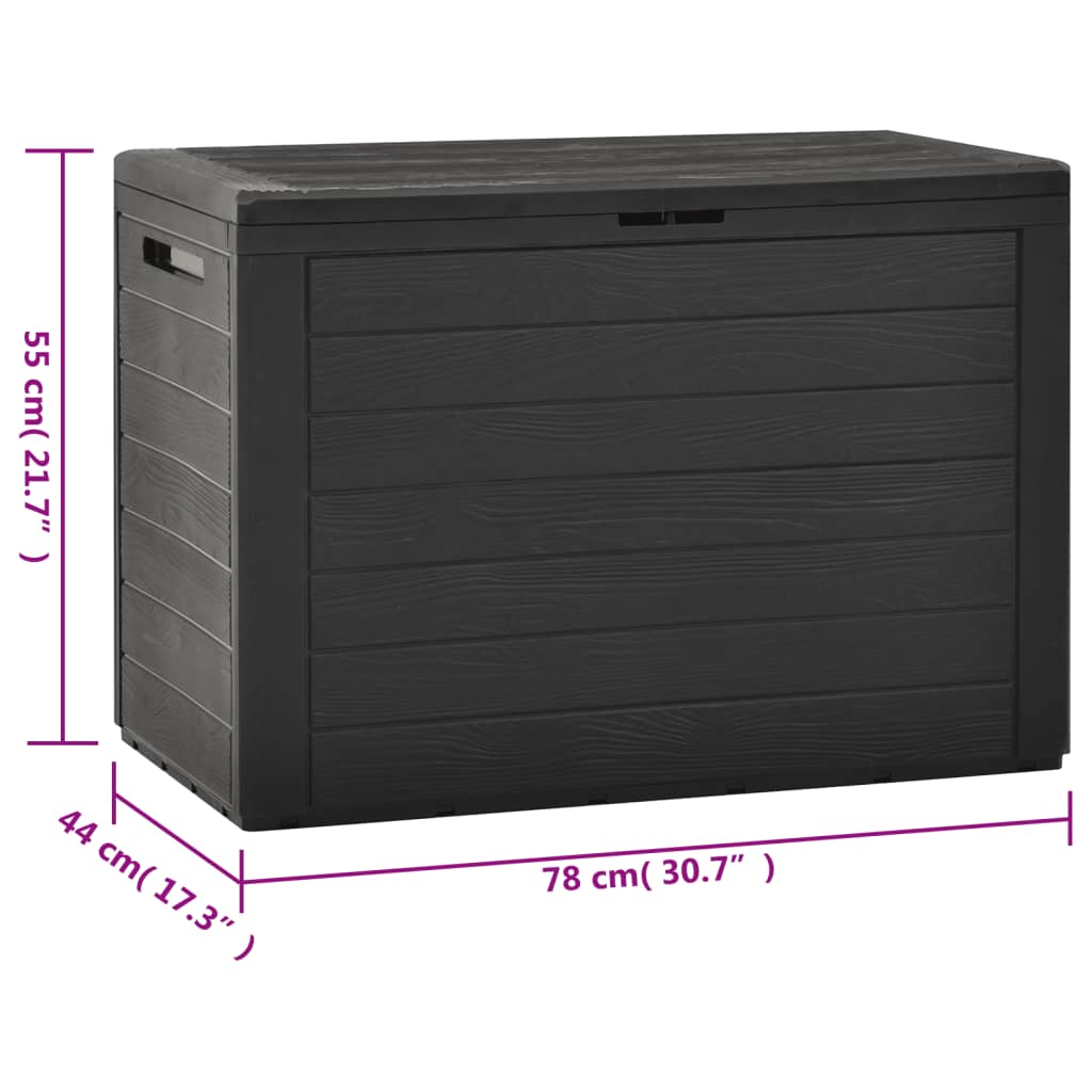 Gartenbox Anthrazit 78x44x55 cm