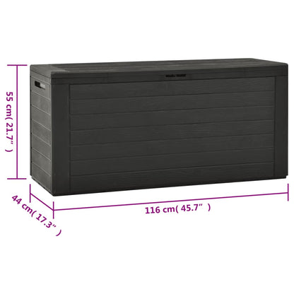 Gartenbox Anthrazit 116x44x55 cm