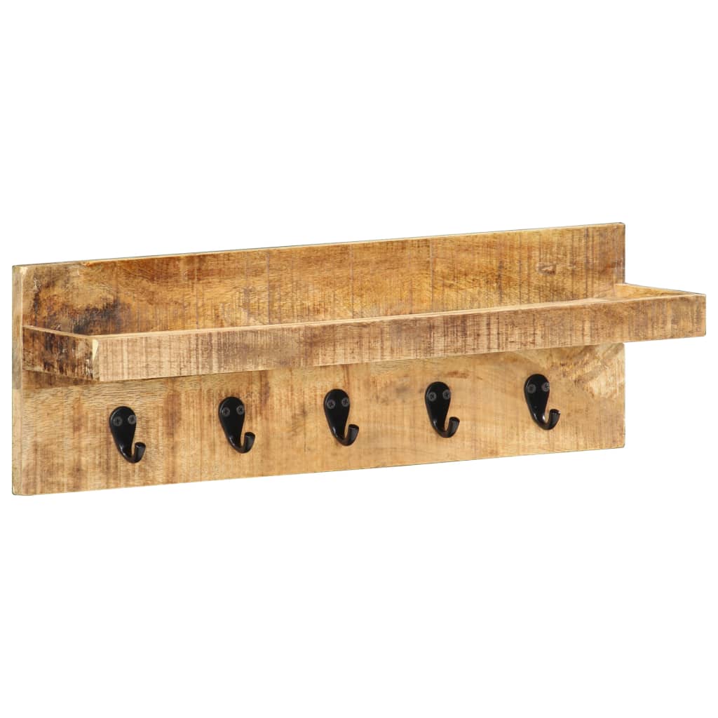 Wandgarderobe 60 x 15 x 20 cm Raues Mango-Massivholz