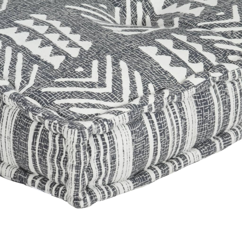 Palettensofa-Auflage Grau Stoff Patchwork