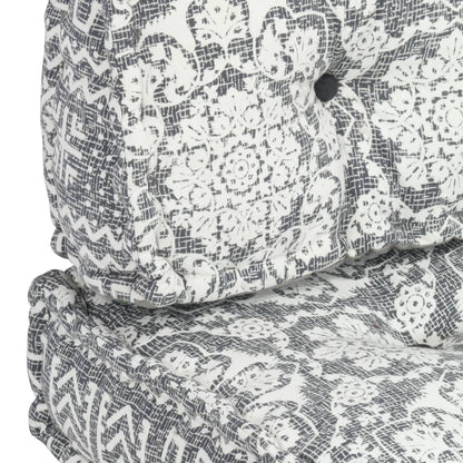 Palettensofa-Auflage Hellgrau Stoff Patchwork