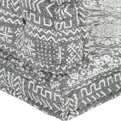 Palettensofa-Auflage Hellgrau Stoff Patchwork