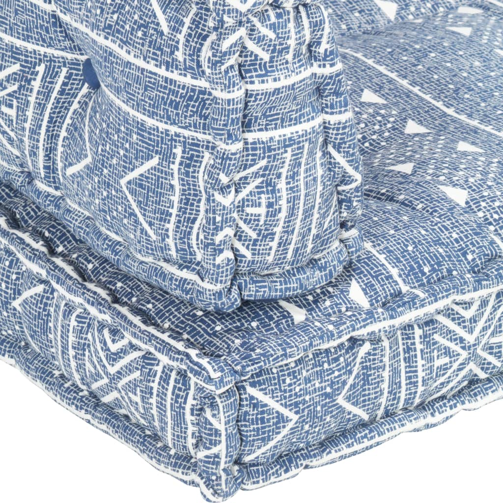 Palettensofa-Auflage Indigo Stoff Patchwork