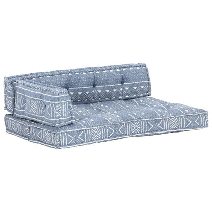 Palettensofa-Auflage Indigo Stoff Patchwork