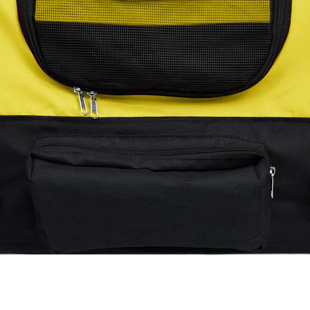 Rimorchio per bicicletta 2 in 1 per cani e passeggino, giallo e nero