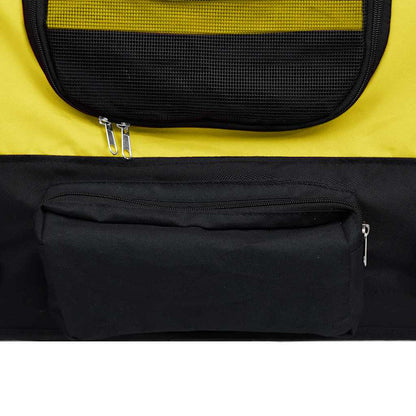 Rimorchio per bicicletta 2 in 1 per cani e passeggino, giallo e nero