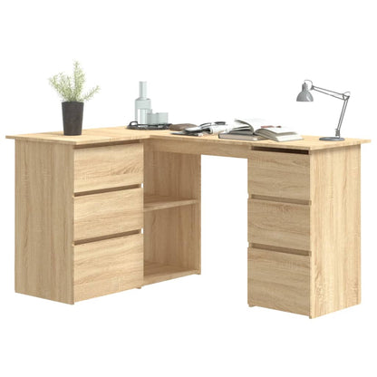 Eckschreibtisch Sonoma-Eiche 145x100x76 cm Holzwerkstoff