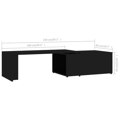 Couchtisch Schwarz 150x50x35 cm Holzwerkstoff