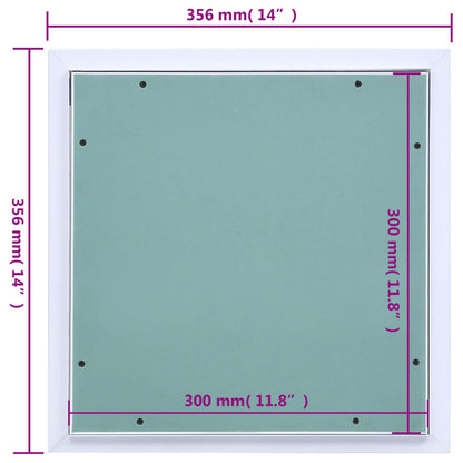 Revisionsklappe mit Aluminium-Rahmen und GK-Einlage 300x300 mm