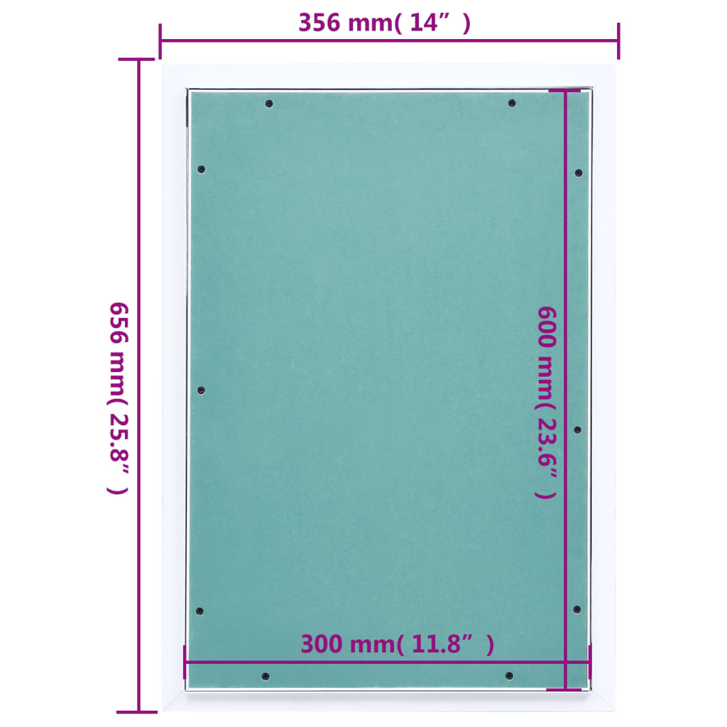 Revisionsklappe mit Aluminium-Rahmen und GK-Einlage 300x600 mm