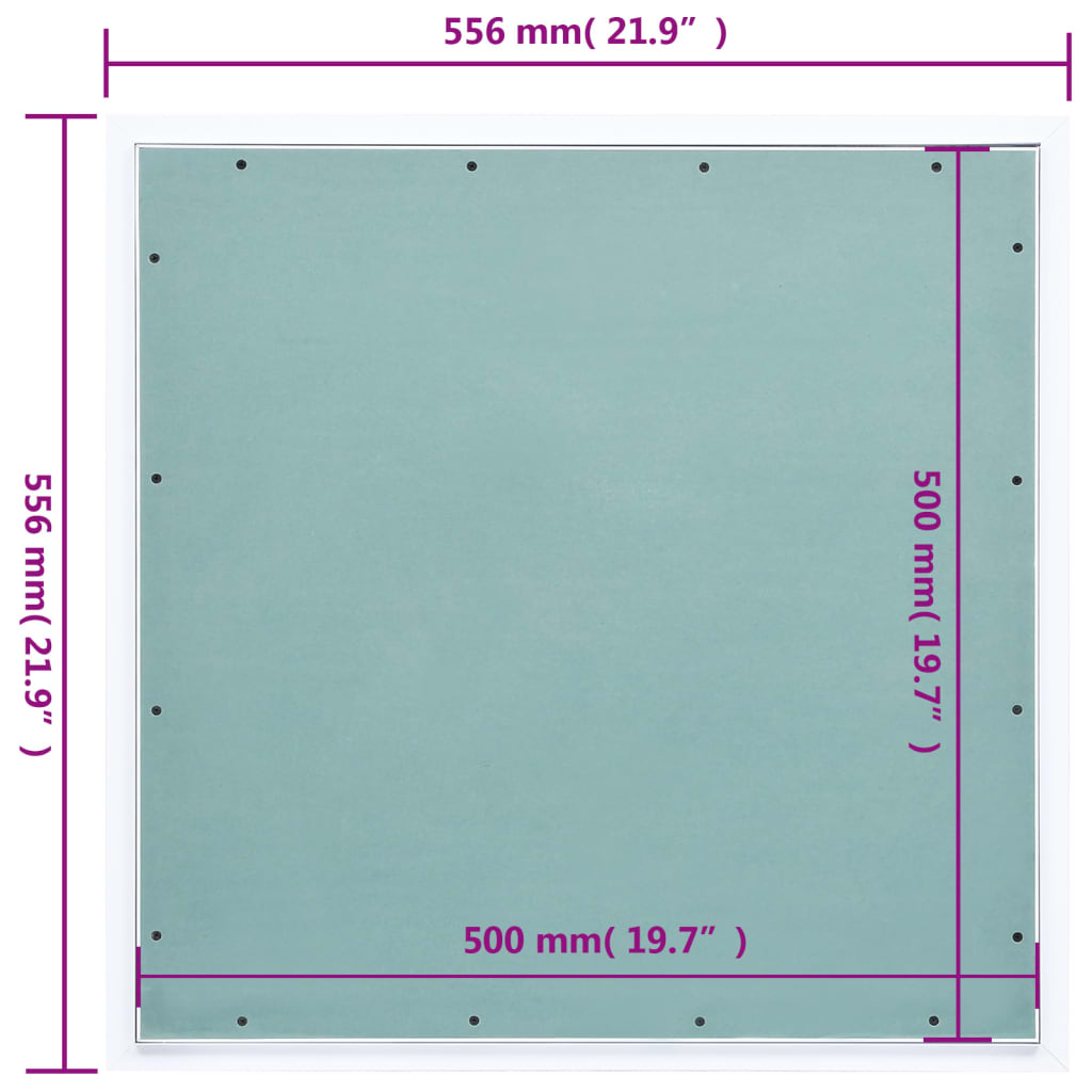 Revisionsklappe mit Aluminium-Rahmen und GK-Einlage 500x500 mm