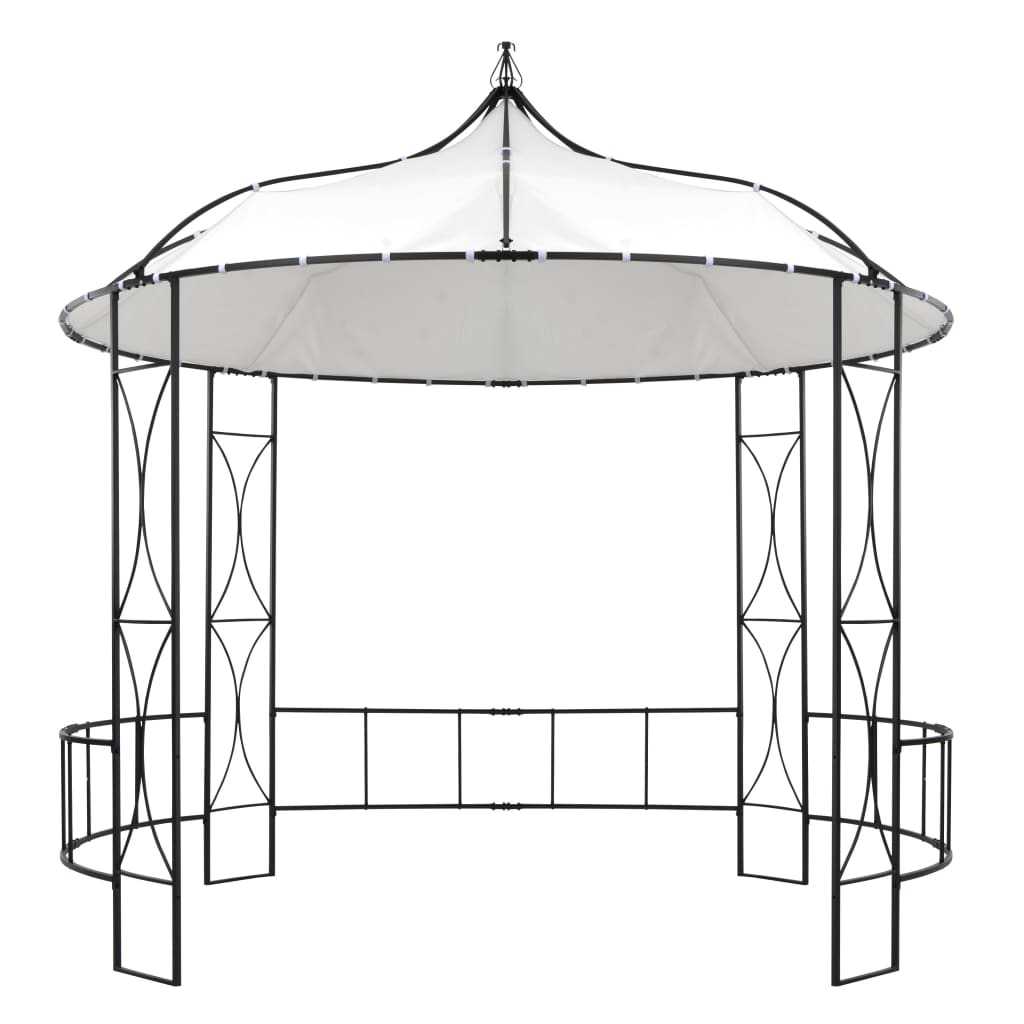 Pavillon 300 x 290 cm Weiß Rund